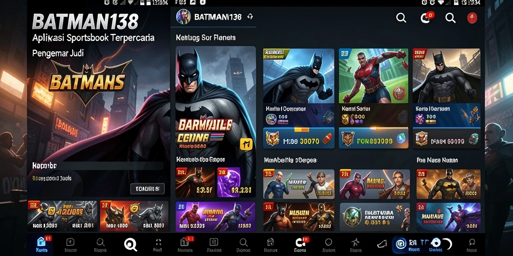 Tampilan utama BATMAN138 dengan fitur sportsbook yang menarik.