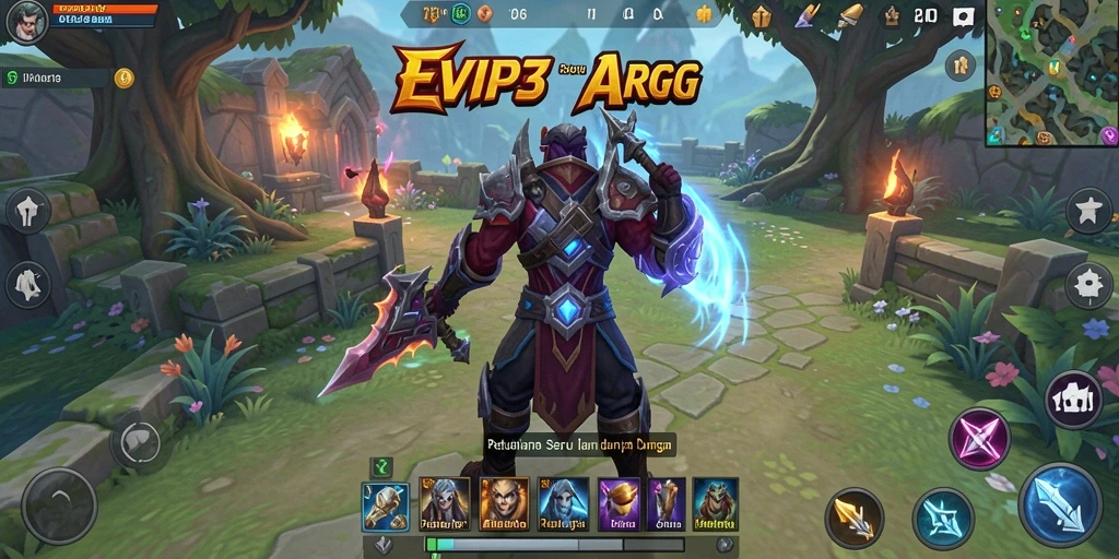 Tampilan gameplay EVIP3 yang menonjolkan pertempuran epik dan eksplorasi mendalam.