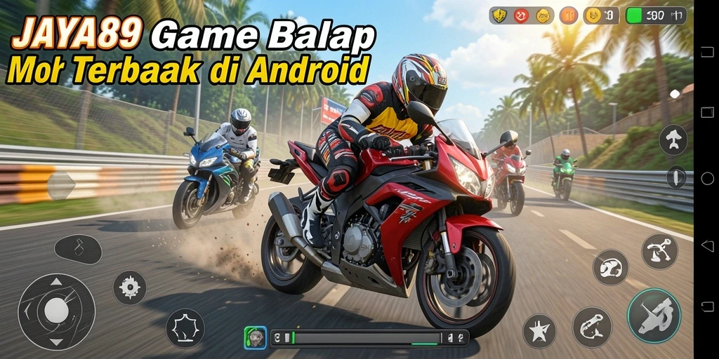 Gameplay seru balap motor di JAYA89 dengan lintasan menarik.