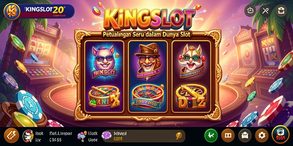 Tampilan gameplay seru di KINGSLOT dengan berbagai tema menarik.