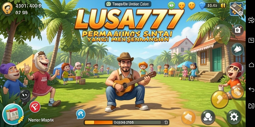 Tampilan gameplay LUSA777 yang cerah dan menarik.