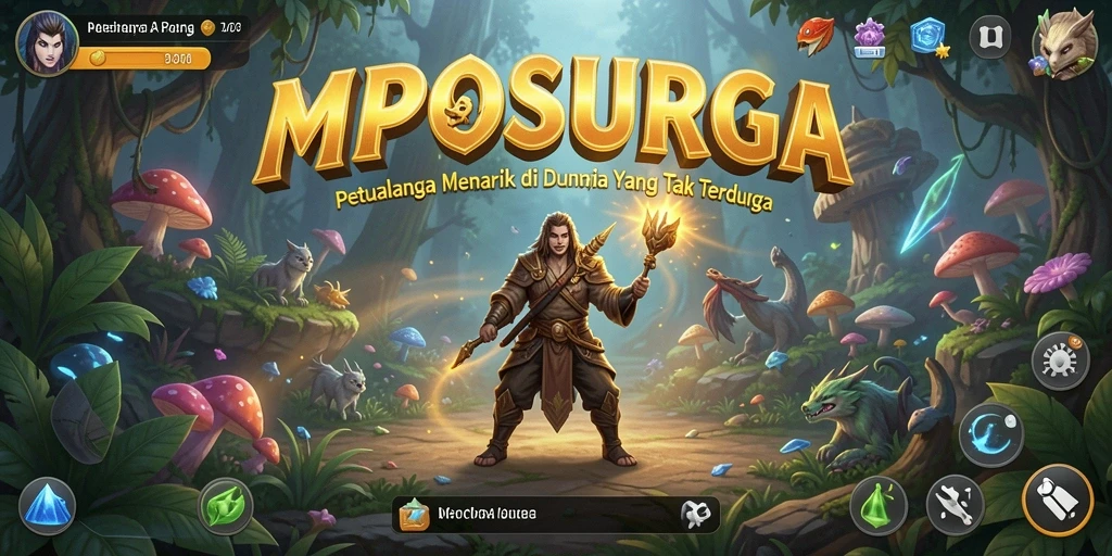 Screenshot utama dari gameplay petualangan MPOSURGA.