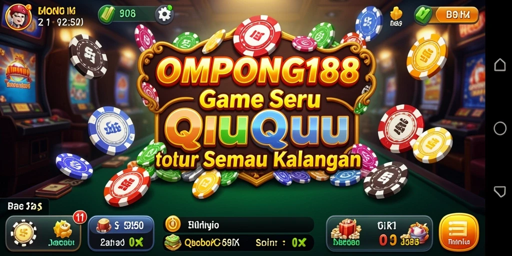 Tampilan gameplay seru OMPONG188 yang menampilkan momen mendebarkan QiuQiu.