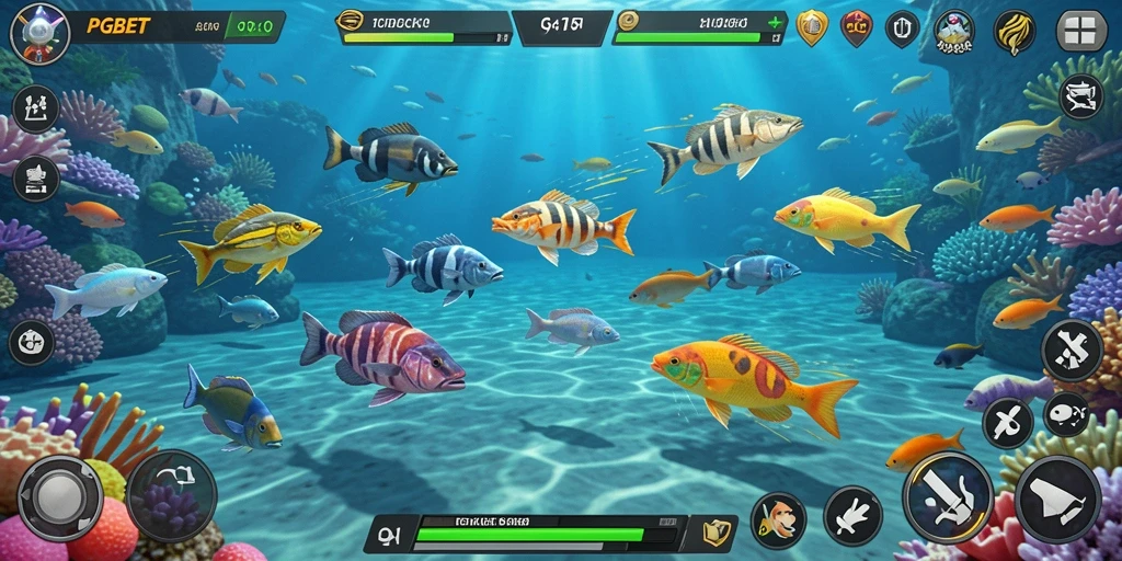 Gameplay PGBET yang menampilkan aksi menembak ikan yang seru.