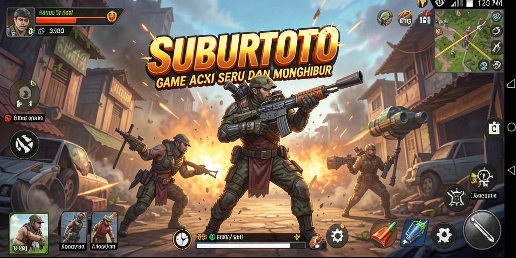 Screeshot SUBURTOTO yang menampilkan aksi pertarungan yang seru.